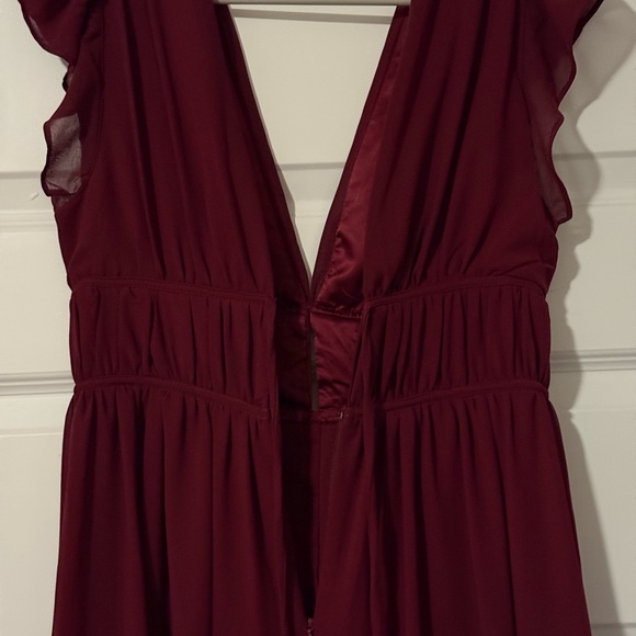 Lulu's Deep Red Maxi Dress - Picture 5 of 8